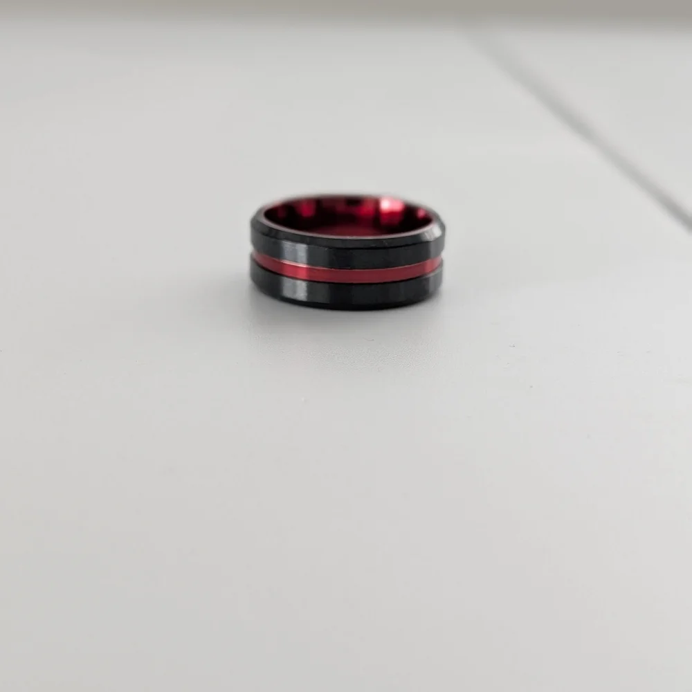 Black and Red Men's Ring